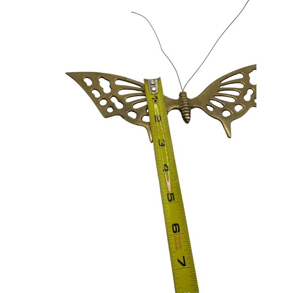 Vintage Interpur Brass ? Butterfly Wall Decor Plaque Set/2 Spring Wing Fly Read - Picture 5 of 11